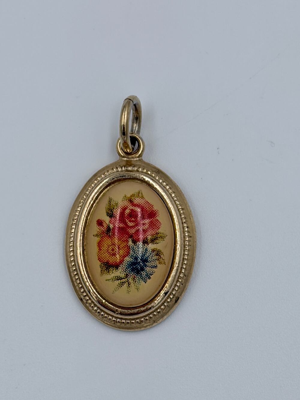 1970's Avon Secret Garden Opal Flower Pendant Vintage